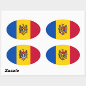 Moldova Ovale Sticker (Vel)