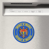 Moldova Rond Embleem Magneet (Insitu (Vaatwasser))