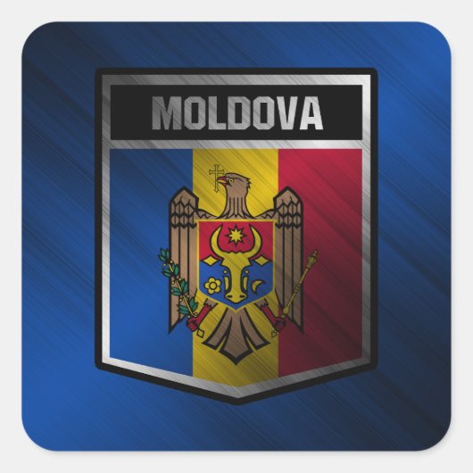 Moldova Vierkante Sticker (Voorkant)