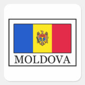 Moldova Vierkante Sticker (Voorkant)