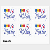 Moldova Vierkante Sticker (Vel)