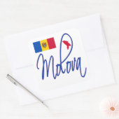 Moldova Vierkante Sticker (Envelop)