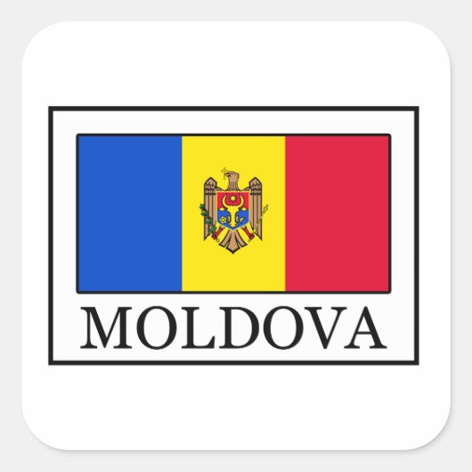Moldova Vierkante Sticker (Voorkant)