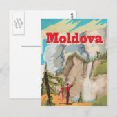 Moldova Vintage Reisposter Briefkaart (Voorkant / Achterkant)