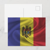 Moldova Vlag Briefkaart (Voorkant / Achterkant)
