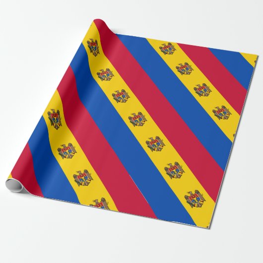 Moldova Vlag Cadeaupapier (Uitgerold)