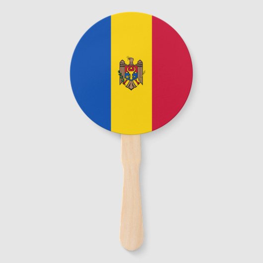 Moldova Vlag Handwaaier (Voorkant)