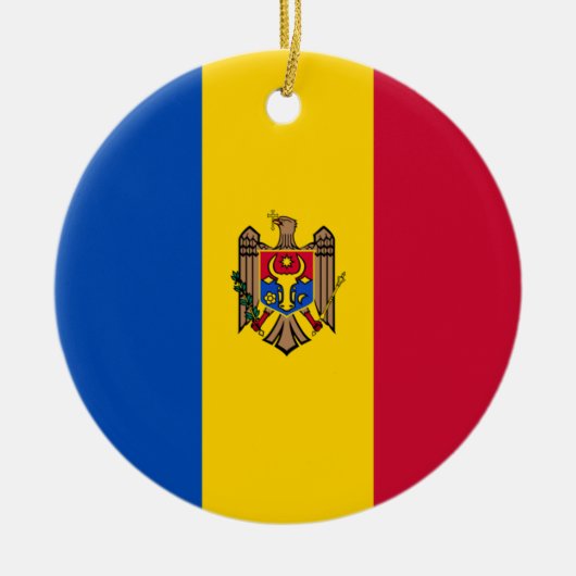 Moldova Vlag Keramisch Ornament (Voorkant)