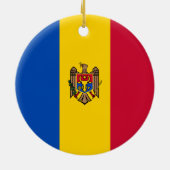 Moldova Vlag Keramisch Ornament (Achterkant)