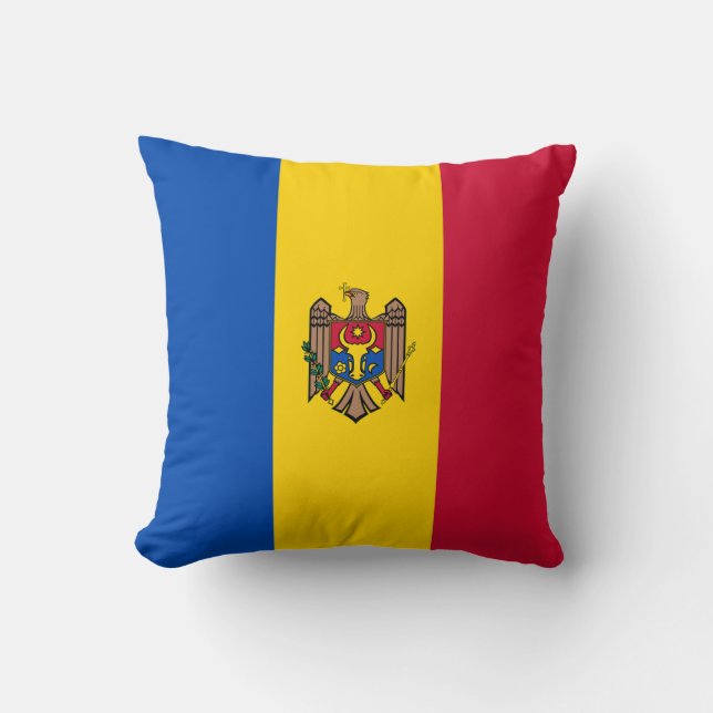 Moldova Vlag Kussen (Voorkant)