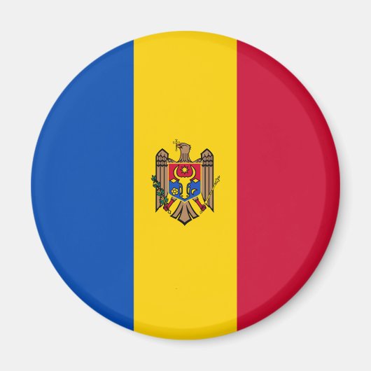 Moldova Vlag Magneet (Voorkant)