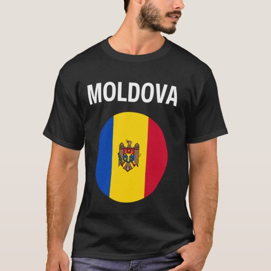 Moldova Vlag Modern T-shirt (Voorkant)
