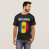 Moldova Vlag Modern T-shirt (Voorkant volledig)