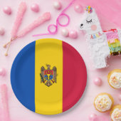Moldova Vlag Papieren Bordje (Feest)