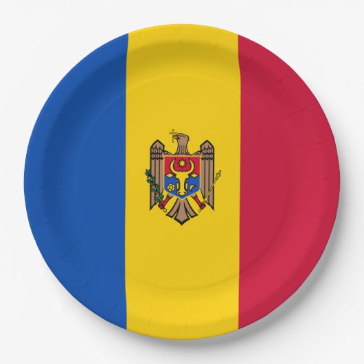 Moldova Vlag Papieren Bordje (Voorkant)