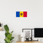 Moldova Vlag Poster (Thuiskantoor)