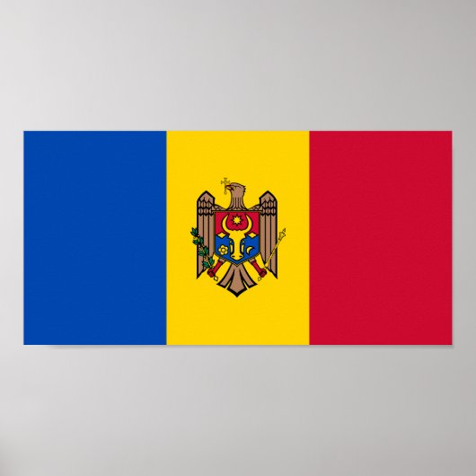 Moldova Vlag Poster (Voorkant)