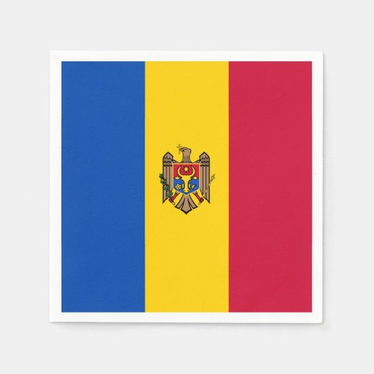 Moldova Vlag Servet (Voorkant)