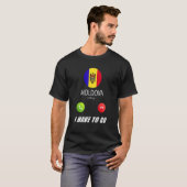 Moldova Vlag Souvenir Moldova Roept T-shirt (Voorkant volledig)