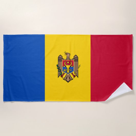Moldova Vlag Strandlaken (Voorkant)