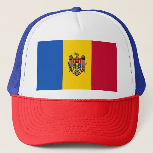 Moldova Vlag Trucker Pet (Voorkant)