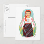 Moldovan Matryoshka-Briefkaart Briefkaart (Voorkant / Achterkant)