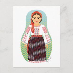Moldovan Matryoshka-Briefkaart Briefkaart