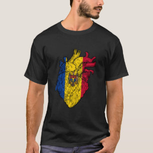 Moldovische Vlag Hart Moldovische Trots Moldovisch T-shirt