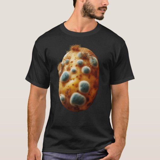 Moldy Potato Scary Vegetable Vegan Halloween Kostu T-shirt (Voorkant)