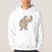 Mole als Bodybuilder met grote spieren Hoodie (Voorkant)