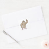 Mole als Bodybuilder met grote spieren Vierkante Sticker (Envelop)