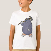 Mole als boer met Pickaxe & Spotlight T-shirt (Voorkant)