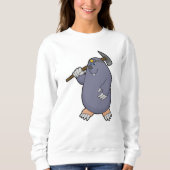 Mole als boer met Pickaxe & Spotlight Trui (Voorkant)