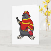 Mole als brandblusmiddel met brandblusapparaat kaart (Gele Bloem)