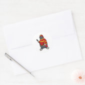 Mole als brandblusmiddel met brandblusapparaat ronde sticker (Envelop)