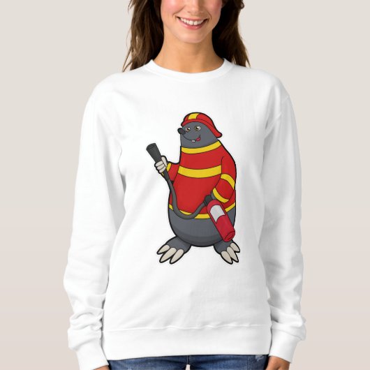 Mole als brandblusmiddel met brandblusapparaat trui (Voorkant)