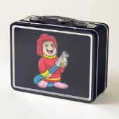 Mole als brandweerman met slang (Achterkant)