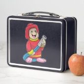 Mole als brandweerman met slang (In situ)