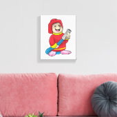 Mole als brandweerman met slang canvas afdruk (Insitu (Woonkamer))