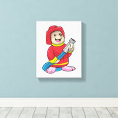 Mole als brandweerman met slang canvas afdruk (Insitu (Houten vloer))