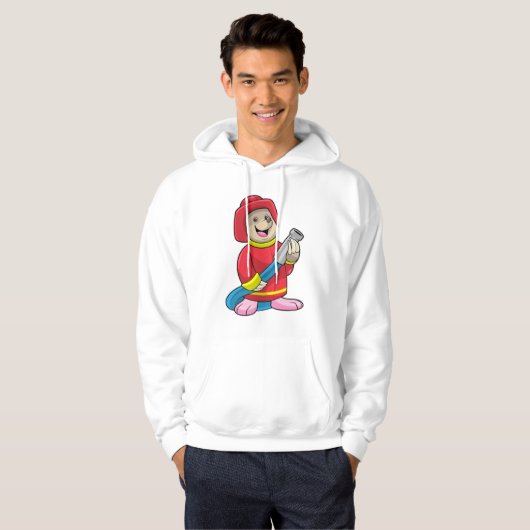 Mole als brandweerman met slang hoodie (Voorkant volledig)