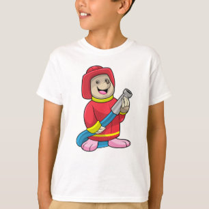 Mole als brandweerman met slang t-shirt