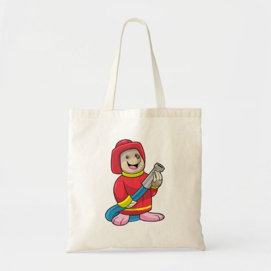 Mole als brandweerman met slang tote bag (Voorkant)