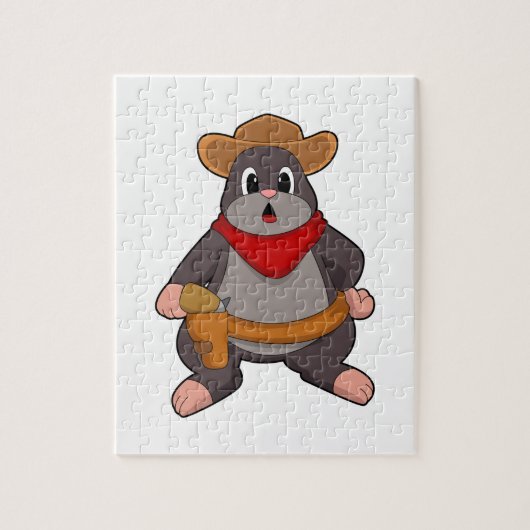 Mole als Cowboy Legpuzzel (Verticaal)
