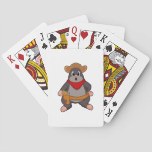 Mole als Cowboy Pokerkaarten