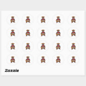Mole als Cowboy Ronde Sticker (Vel)
