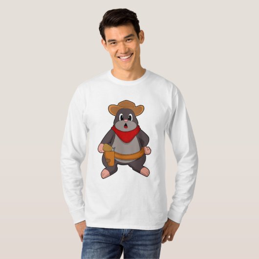 Mole als Cowboy T-shirt (Voorkant volledig)