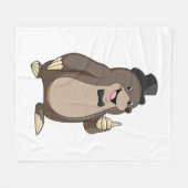 Mole als Groom met Stropdas Fleece Deken (Voorkant (Horizontaal))