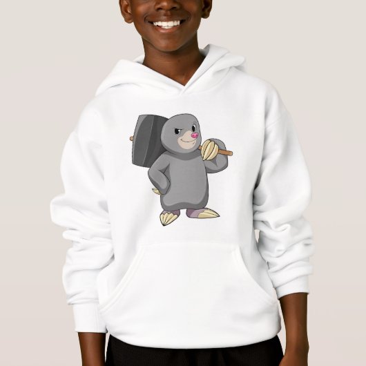 Mole als Handyman met Hammer (Voorkant)