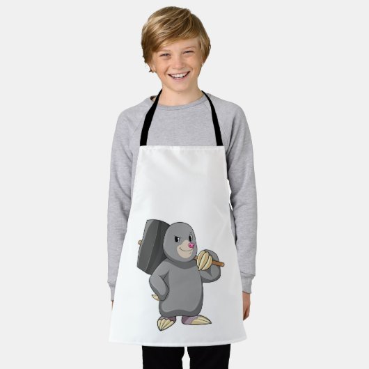 Mole als Handyman met Hammer Schort (Gedragen)